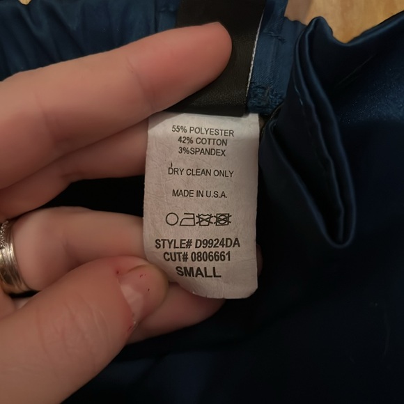 Blue Black Cocktail Dress Sz Small - Picture 7 of 7